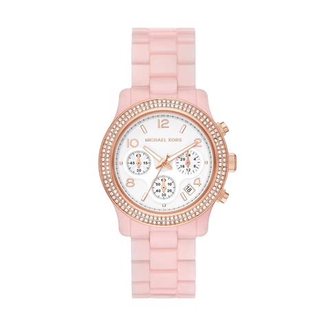 michael kors blush acetate watch|Michael Kors chronograph bracelet.